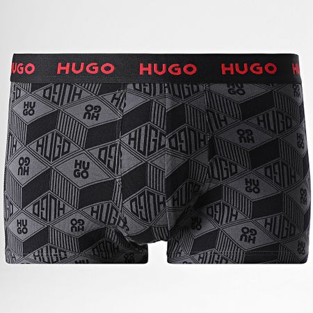 HUGO - Lote de 3 Boxers 50532550 Negro Gris Carbón Rojo