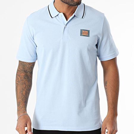 Jack And Jones - Polo de manga corta Hudson azul claro