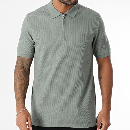 Jack And Jones - Polo Austin de manga corta con cremallera Verde