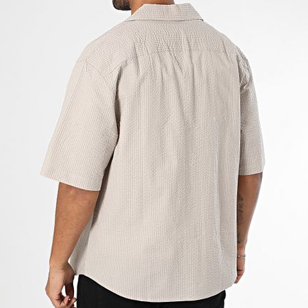 Urban Classics - Camisa de rayas de manga corta TB6409 Beige