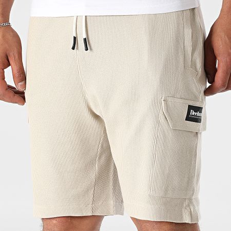 Deeluxe - Pantalones cortos Waffle Hobart Cargo 05T757M Beige