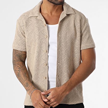 Classic Series - Camisa calada de manga corta 035 Beige