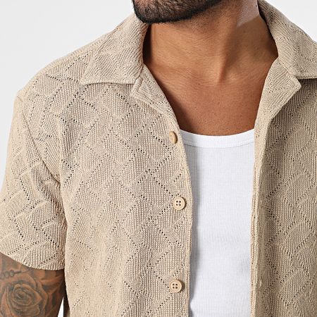 Classic Series - Camisa calada de manga corta 035 Beige