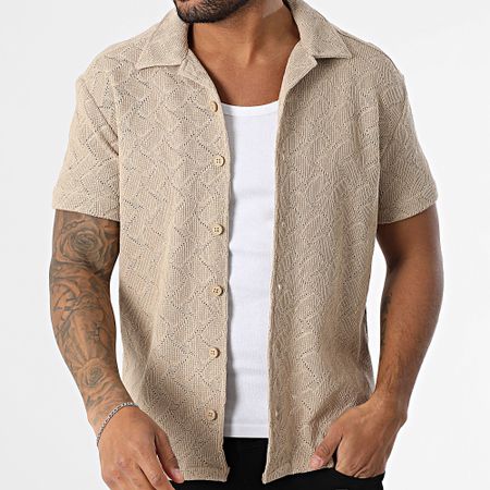 Classic Series - Camisa calada de manga corta 035 Beige