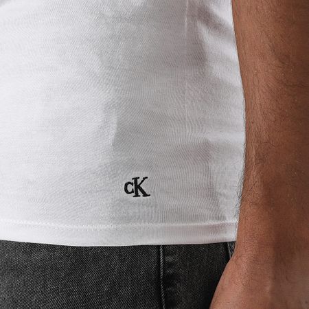 Calvin Klein - Lote de 3 camisetas 4051 Negro Gris Brezo Blanco