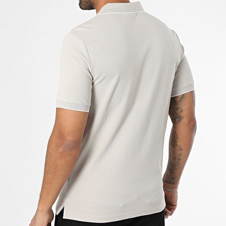 Calvin Klein - Polo Manga Slim Stretch Piqué Tipping 2751 Gris