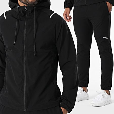 Zayne Paris  - Conjunto de chaqueta con capucha y cremallera y pantalón de jogging 130 negro