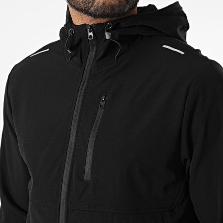 Zayne Paris  - 133 Conjunto de chaqueta con cremallera y capucha negra y pantalón de jogging