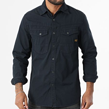 G-Star - Dakota Slim Camisa Manga Larga D25223-D385 Azul Marino