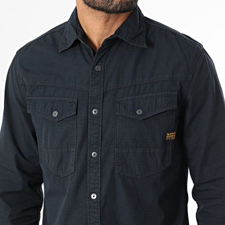 G-Star - Dakota Slim Camisa Manga Larga D25223-D385 Azul Marino