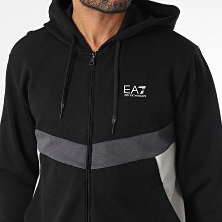EA7 Emporio Armani - 7M000283-AF12660 Conjunto de cremallera con capucha y pantalón de jogging Negro