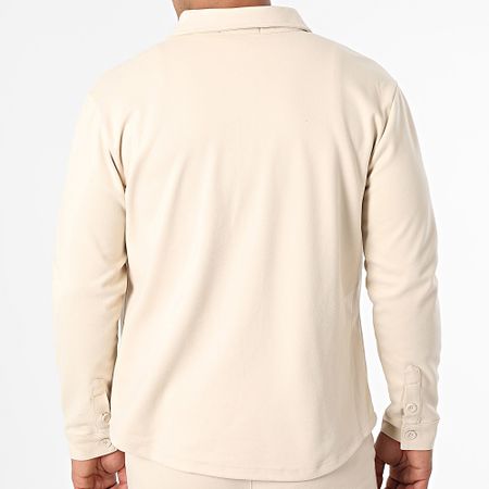 Zelys Paris - Conjunto de camisa de manga larga y pantalón Giggy Beige