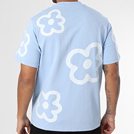 Frilivin - Oversize Tee Shirt 08C Light Blue Sky Blue Floral