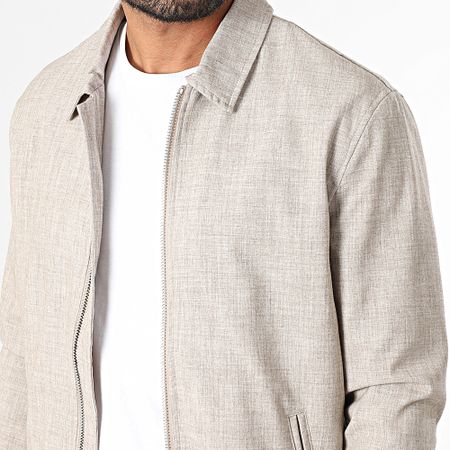 Frilivin - F31 Chaqueta con cremallera Chiné beige