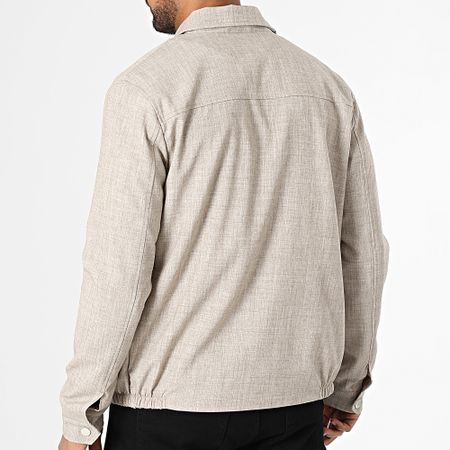 Frilivin - F31 Chaqueta con cremallera Chiné beige