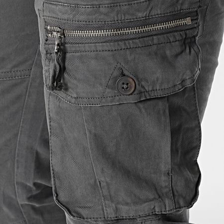 John H - Pantalones Cargo 01 Gris Carbón