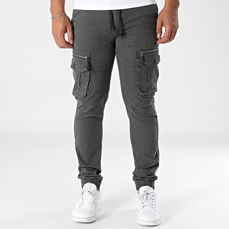 John H - Pantalones Cargo 01 Gris Carbón
