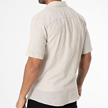 Only And Sons - Camisa de manga corta Caiden Slim Beige Heather