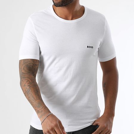 BOSS - Lote de 6 camisetas clásicas 50475284 50532468 Blanco Negro Azul marino Beige