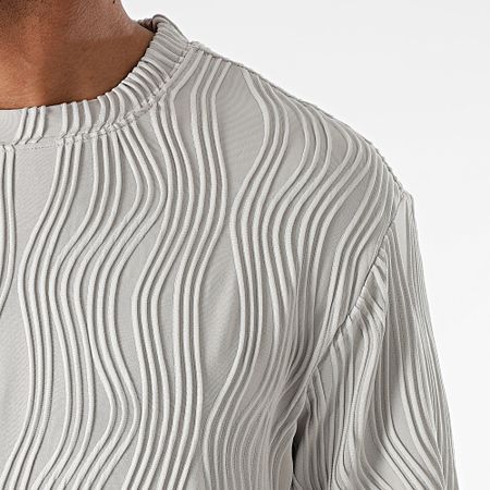 John H - Conjunto de camisa y pantalón 086 Gris claro