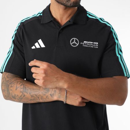 Adidas Performance - Polo Manga Corta Con Rayas AMG Mercedes DNA JV5430 Negro