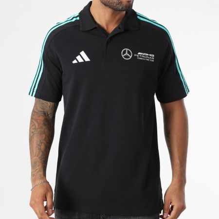 Adidas Performance - Polo Manga Corta Con Rayas AMG Mercedes DNA JV5430 Negro