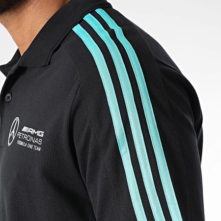 Adidas Performance - Polo Manga Corta Con Rayas AMG Mercedes DNA JV5430 Negro