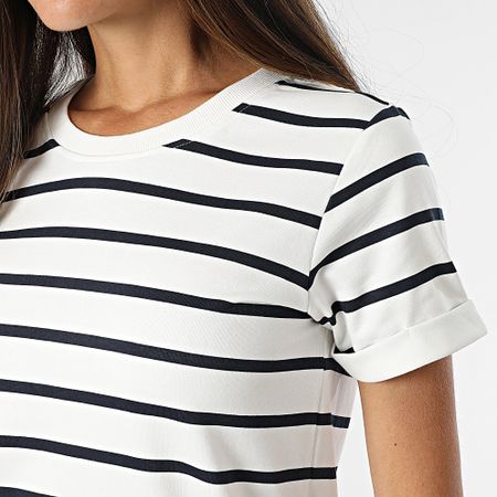 Only - Vestido camisero de rayas Ivy White Navy para mujer