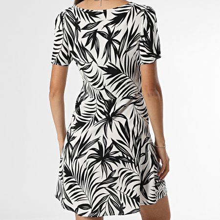 Vero Moda - Easy Joy Vestido Mujer Blanco Negro