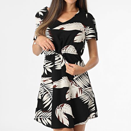 Vero Moda - Easy Joy Vestido Mujer Negro Beige