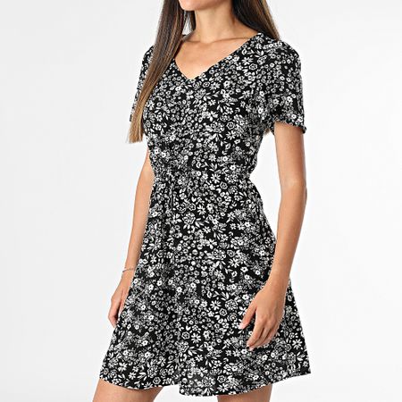 Vero Moda - Easy Joy Vestido Mujer Blanco Negro Floral
