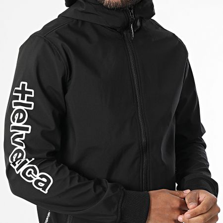 Helvetica - Chaqueta negra con capucha y cremallera Wilson 2