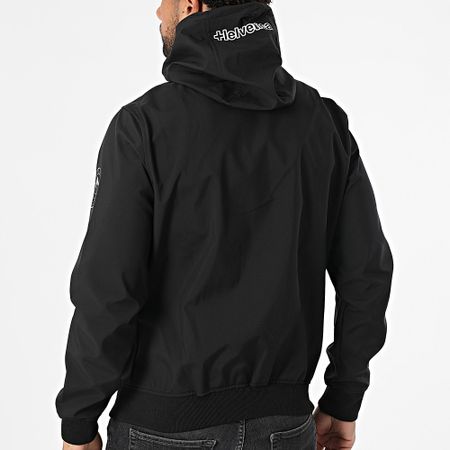 Helvetica - Chaqueta negra con capucha y cremallera Wilson 2