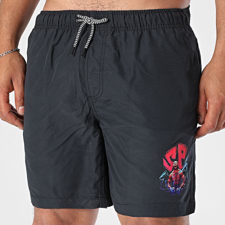 Super Prodige - Shorts de baño Energie Negro Rojo