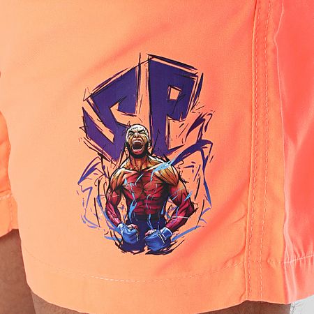 Super Prodige - Shorts de baño Energie Naranja Fluo Violeta