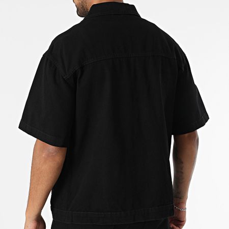 Uniplay - Conjunto de chaqueta vaquera de manga corta y pantalón corto cargo Jean 235 Negro