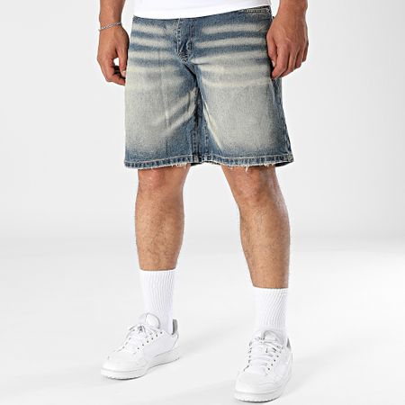 Uniplay - 270 Azul Denim Beige Jean Shorts
