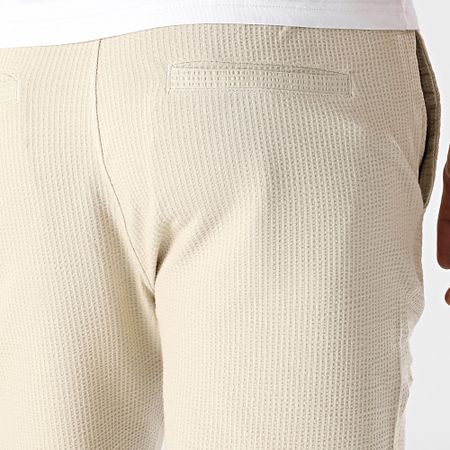 Only And Sons - Regular Fit Pantalones Cortos Waffle Kian Seersucker Beige