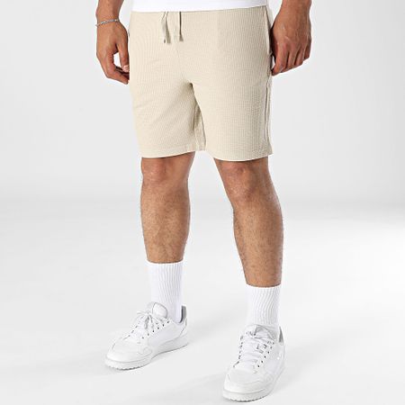 Only And Sons - Regular Fit Pantalones Cortos Waffle Kian Seersucker Beige
