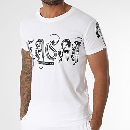 MTX - 631 Conjunto de camiseta blanca y pantalón corto de jogging