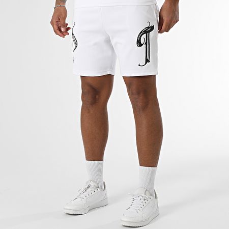 MTX - 631 Conjunto de camiseta blanca y pantalón corto de jogging