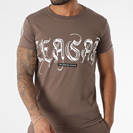 MTX - 631 Conjunto de camiseta y pantalón corto de jogging marrón