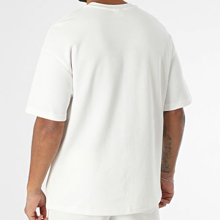 Classic Series - Conjunto de camiseta grande oversize y pantalón corto de jogging 025 Beige claro