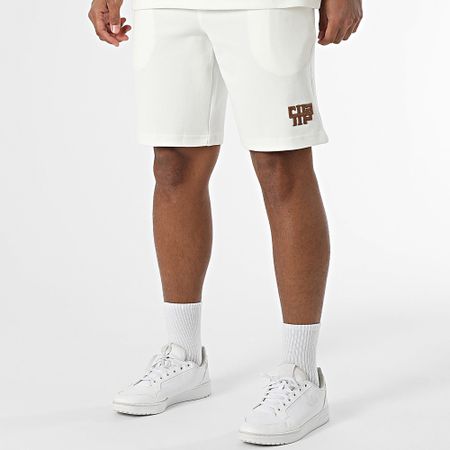 Classic Series - Conjunto de camiseta grande oversize y pantalón corto de jogging 025 Beige claro