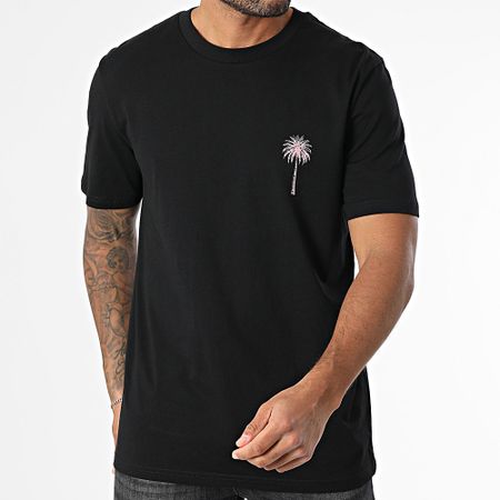 Luxury Lovers - Camiseta oversize Los Angeles Palm Negro Rosa