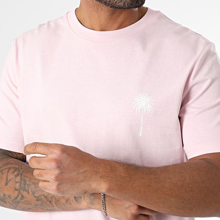 Luxury Lovers - Camiseta oversize Los Angeles Palm Rose Blanco