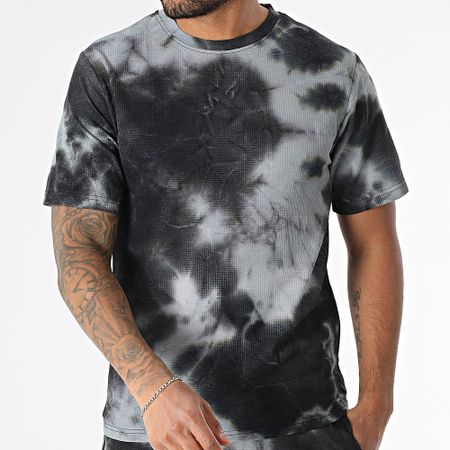 MTX - Conjunto de camiseta negra y gris y pantalón corto tipo cargo