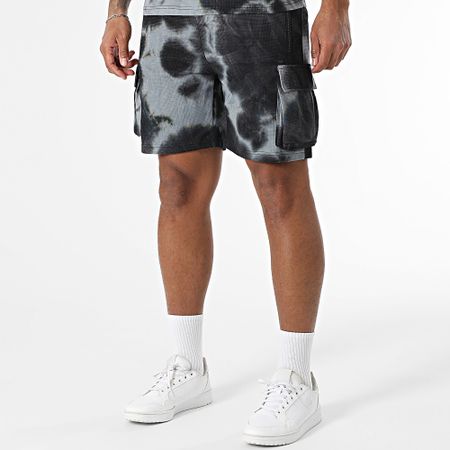 MTX - Conjunto de camiseta negra y gris y pantalón corto tipo cargo