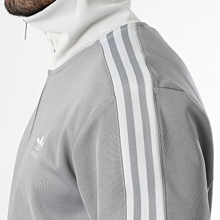 Adidas Originals - Beckenbauer JP1226 Chaqueta gris a rayas con cremallera