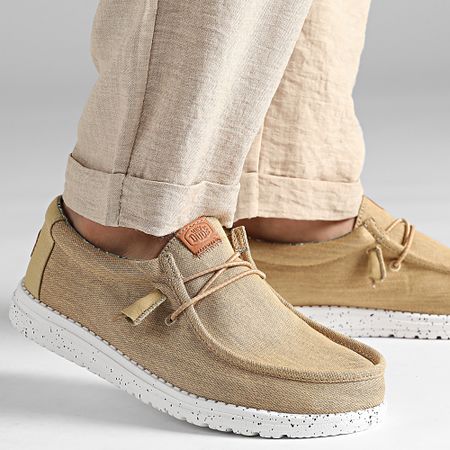 Hey Dude - Mocasines Wally Washed Canvas Walnut